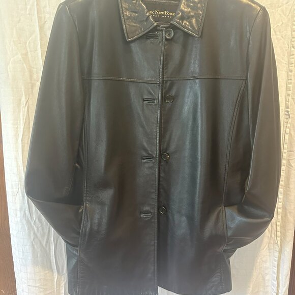 Black Leather Jacket Andrew Marc - Picture 1 of 8